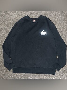 Vintage Late Y2K Quiksilver Crewneck Long Sleeve Sweatshirt Black Men’s Size M